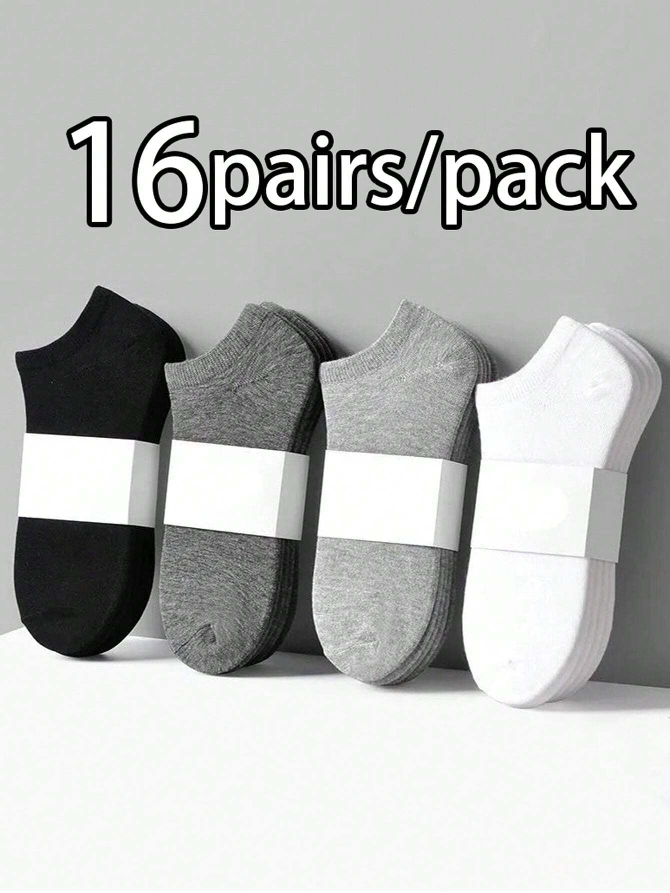 15 Pairs Unisex Thin Breathable Comfy Deodorant Sweat-Absorbing Low Cut Ankle Socks, Casual Plain Color Socks, Children'S Socks & Hosiery for Summer Spring, Summer, Autumn and Winter Socks