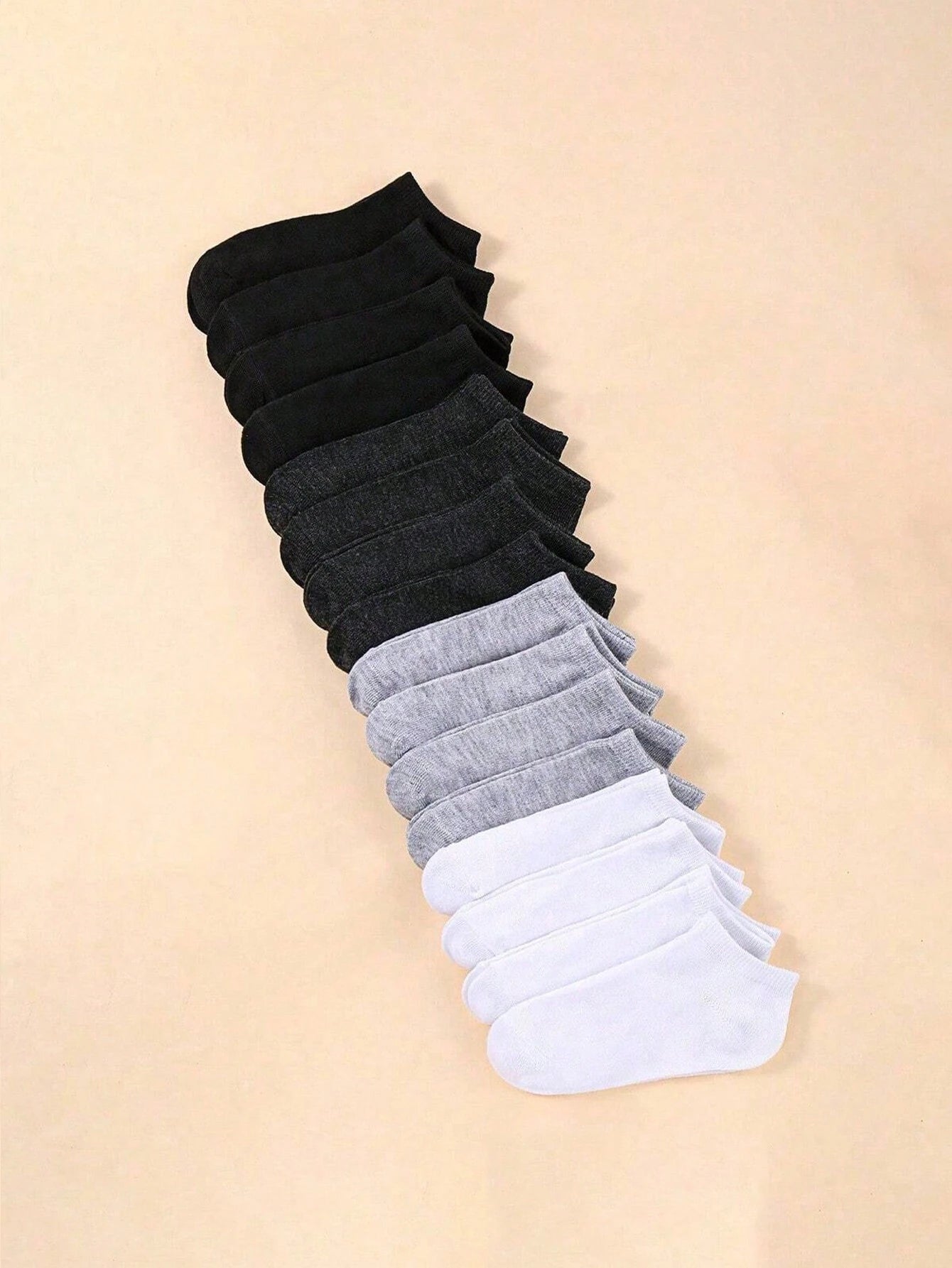 15 Pairs Unisex Thin Breathable Comfy Deodorant Sweat-Absorbing Low Cut Ankle Socks, Casual Plain Color Socks, Children'S Socks & Hosiery for Summer Spring, Summer, Autumn and Winter Socks